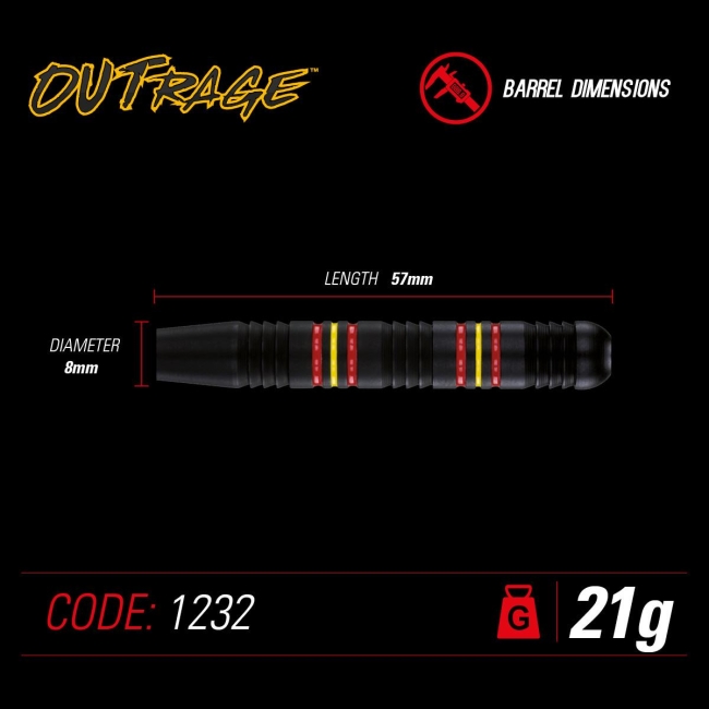 Winmau Outrage Steeldart-Set